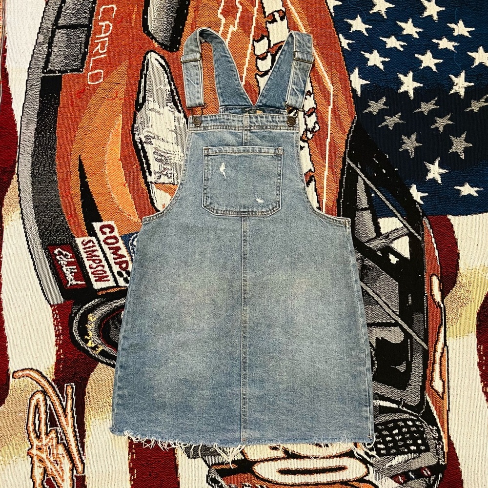 Wild Fable Raw Hem Denim Jumper (S)
